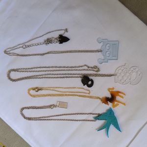 4 Perspex necklaces